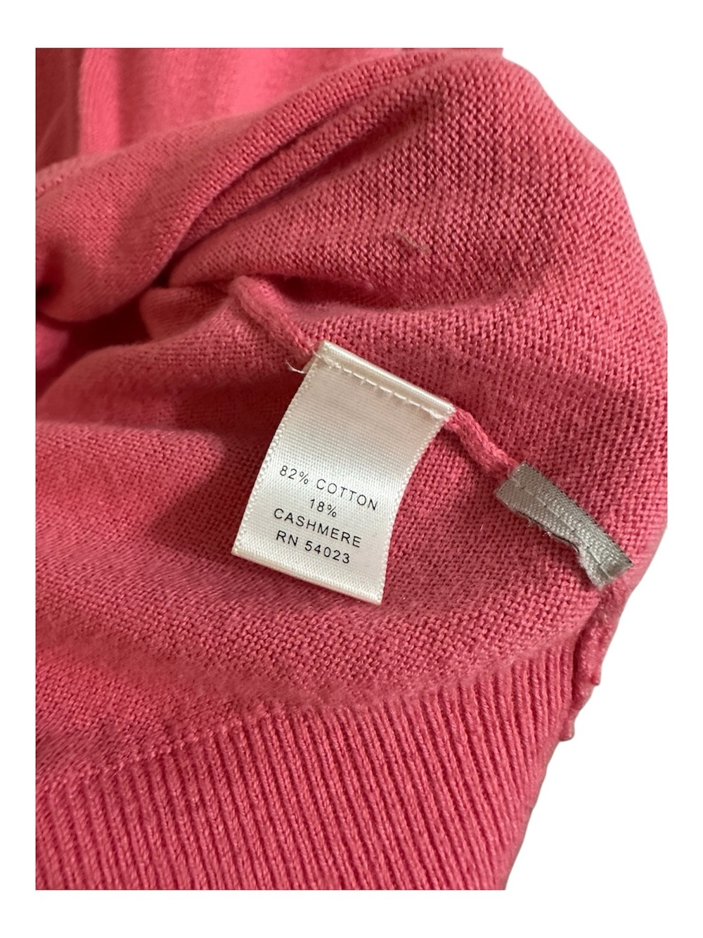 Banana Republic cotton and Cashmere Pink Crew Neck Sweater Size XL - Picture 6 of 8